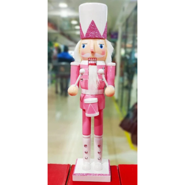 Soldado Cascanueces Tambor Rosado 38cm - Imagen 3